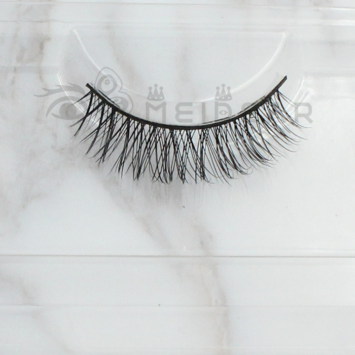 Real mink strip eyelash natural looking black false eyelash distributors